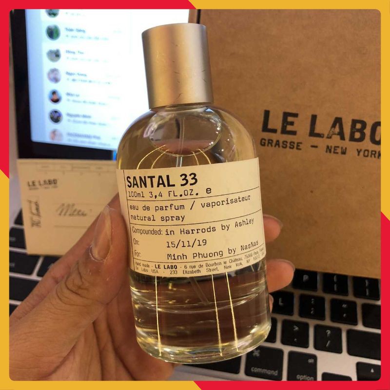 Nước Hoa Cao Cấp Le Labo Santal 33 Hàng Full Box Cực Thơm Thơm Lâu