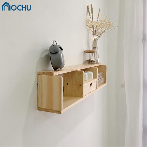 Kệ gỗ trang trí treo tường OCHU Giá đựng mĩ phẩm, đồ decor lắp ráp đa năng ALAN SHELF Nội thất phòng ngủ, phòng khách