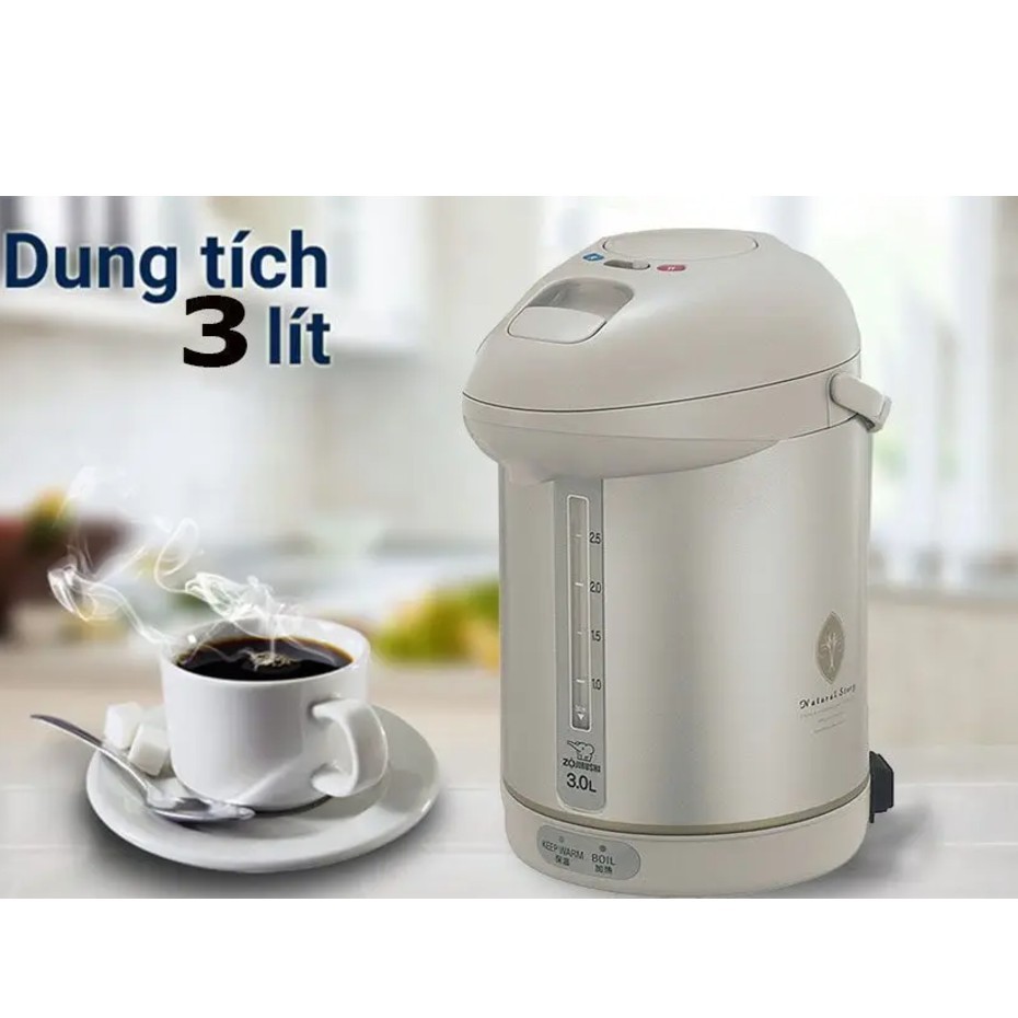 [Chính hãng - Bảo hành 1 năm] Bình Thủy Điện Zojirushi ZOBT-CW-PPQ30-TK (3 lít) - Hàng chính hãng