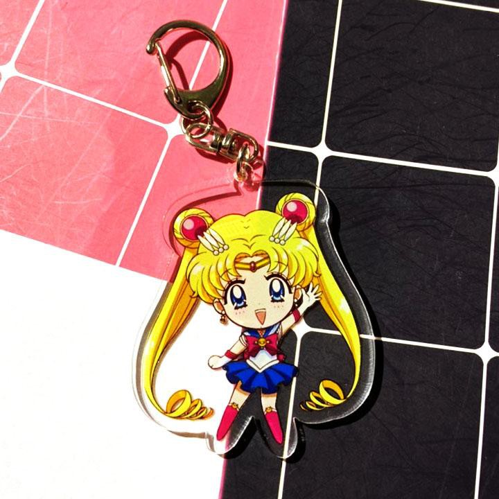 Móc khóa Thủy thủ mặt trăng Sailor Moon skin mica trong acrylic chibi anime cute quà tặng xinh xắn dễ thương
