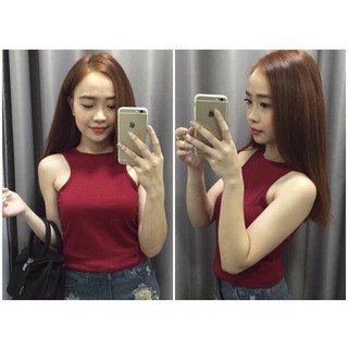 Áo thun nữ croptop kiểu ba lỗ ngược