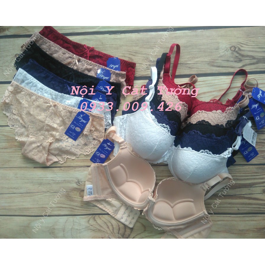 Bộ đồ lót Boya ren 3 móc,mút kép mỏng, có gọng 003L