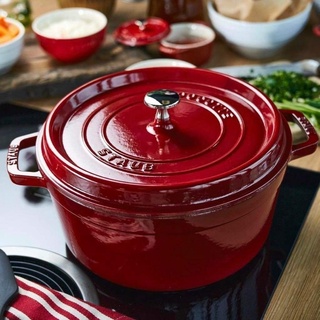 Nồi gang staub cocotte ronde màu đỏ cherry