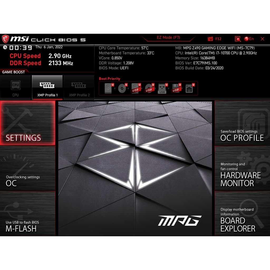 Mainboard MSI Z490 GAMING EDGE WIFI - Bo mạch chủ Intel socket 1200