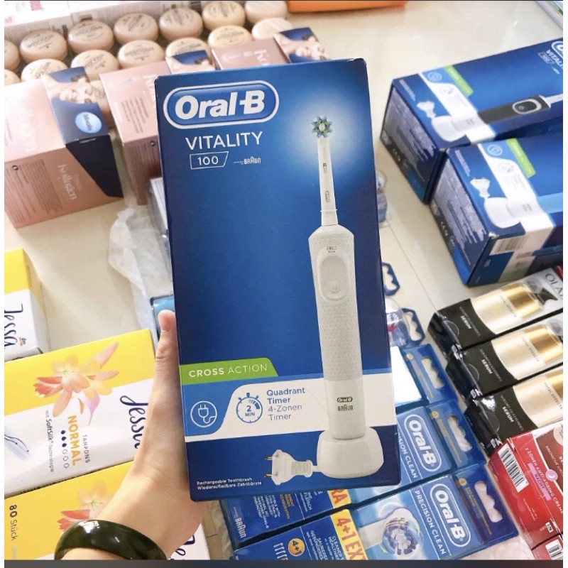 ( Có bill Đức )Bàn chải điện oral-b vitality 100 - Hàng nội địa Đức