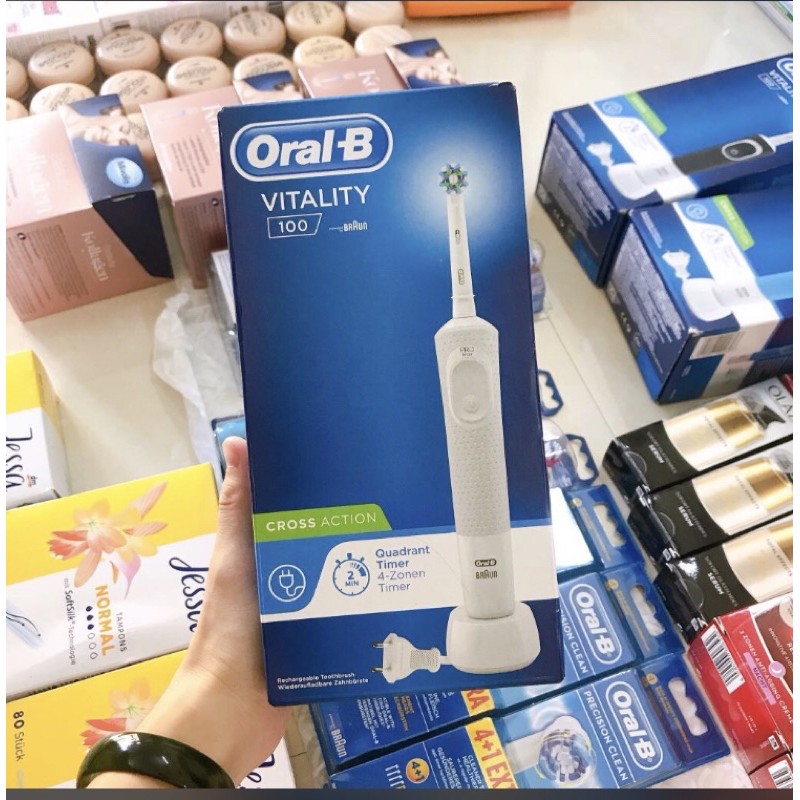 ( Có bill Đức )Bàn chải điện oral-b vitality 100 - Hàng nội địa Đức