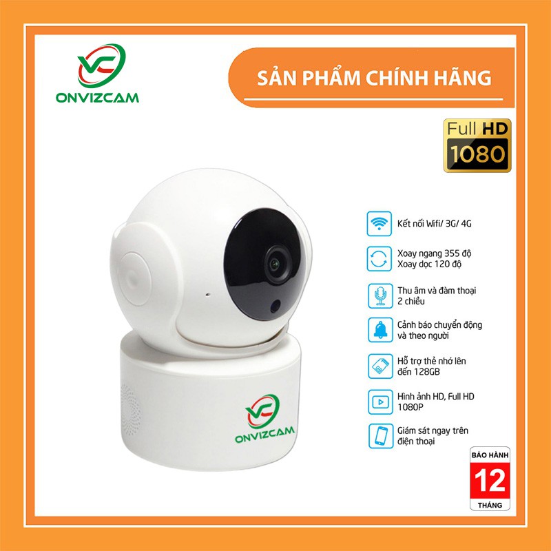 Camera Wifi 3 Râu CARECAM/ Onvizcam V5PRO 2.0MPX, độ phân giải FULL HD 1920x1080p