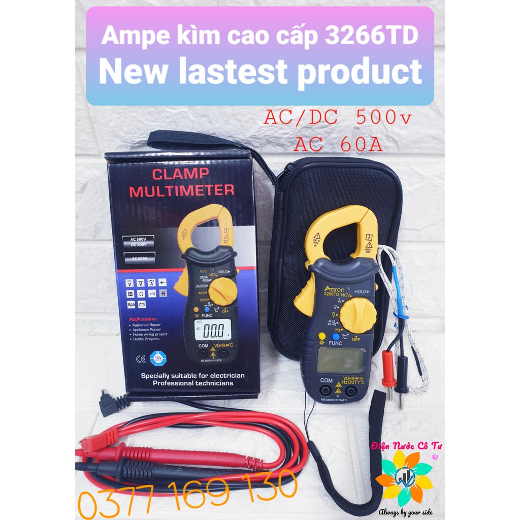 Đồng hồ Ampe Kìm Cao Cấp 3266TD Sản phẩm mới ra mắt có chức năng dò điện âm tường