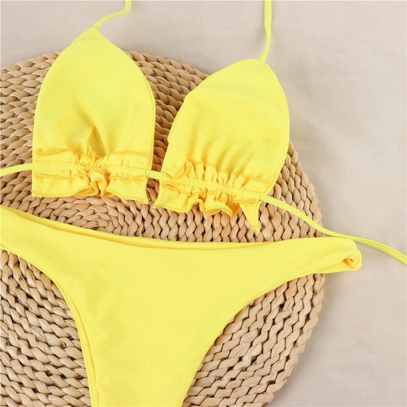 Bộ đồ bơi hai mảnh màu trơn có lót ngực quyến rũ cho nữ | BigBuy360 - bigbuy360.vn