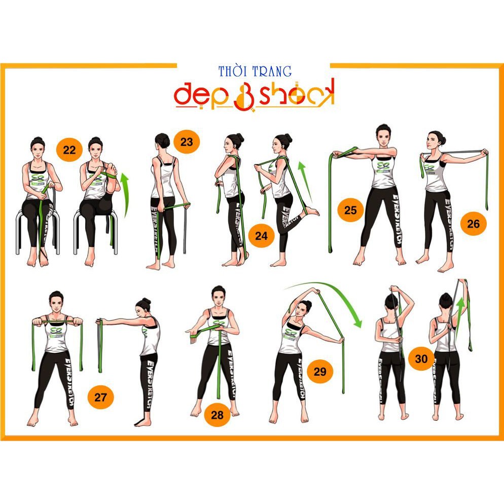 Dây tập Yoga Cotton loại tốt dài 1m8 và 2m5 tiện lợi giá rẻ có 8 màu