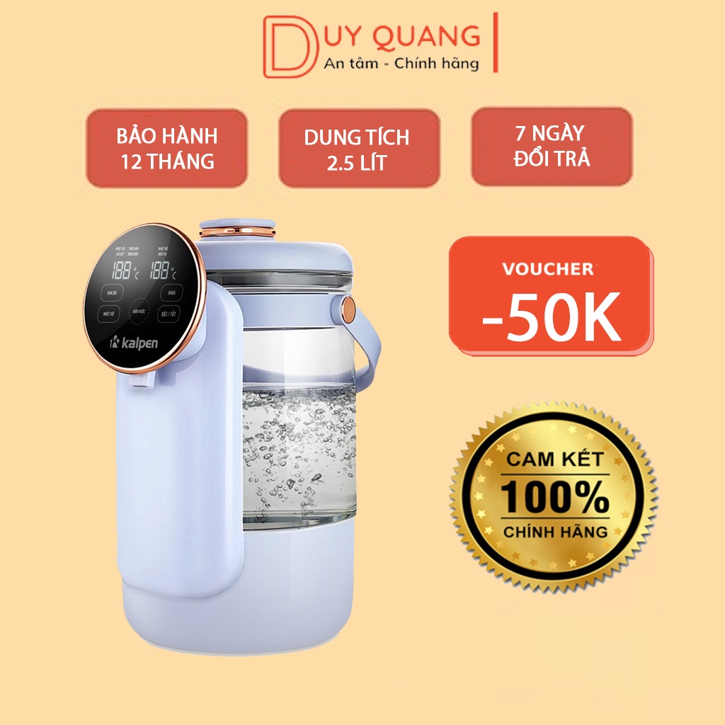 Bình Thủy Điện Điều Chỉnh Nhiệt Độ Kalpen KK99 2.5L. Máy đun nước nóng pha sữa có khóa an toàn trẻ em, bảo hành 12 tháng