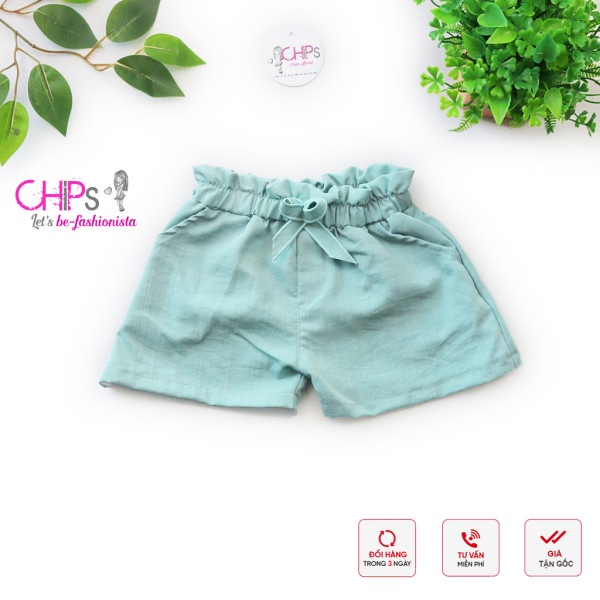 Quần Short Cho bé Gái Phong Cách Hàn Quốc Chất liệu Đũi Xước Cho Bé 8kg Đến 27kg