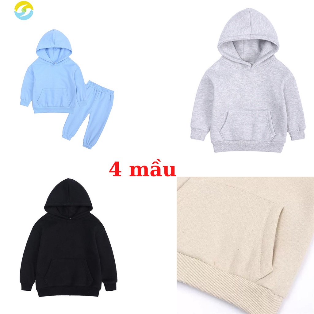 áo hoodie cho bé gái, bé trai sành điệu 10-40kg, chất cotton lót nỉ siêu ấm MAMI KID.