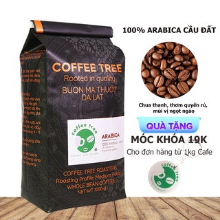 Cà Phê Hạt Arabica Cầu Đất Nguyên Chất 100% - CoffeeTree - 1Kg - Hương Thơm Mạnh, Vị Đắng Nhẹ, Chua Thanh, Hậu Vị Ngọt