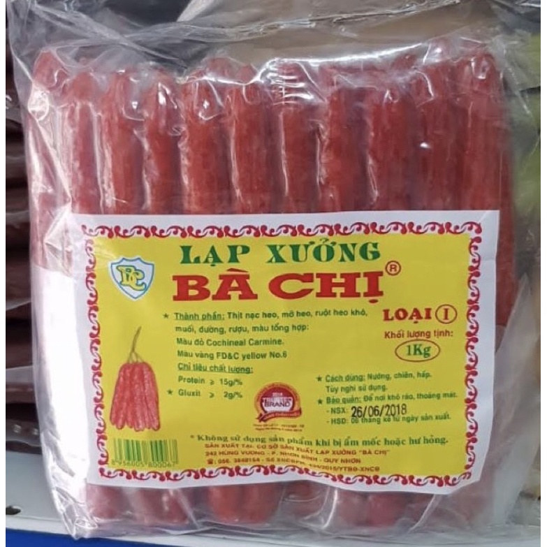 Lạp xưởng Bà Chị (loại 1) 1kg