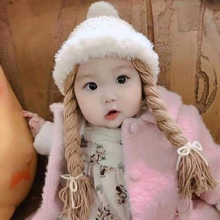 Mũ tóc giả cho bé lông xù