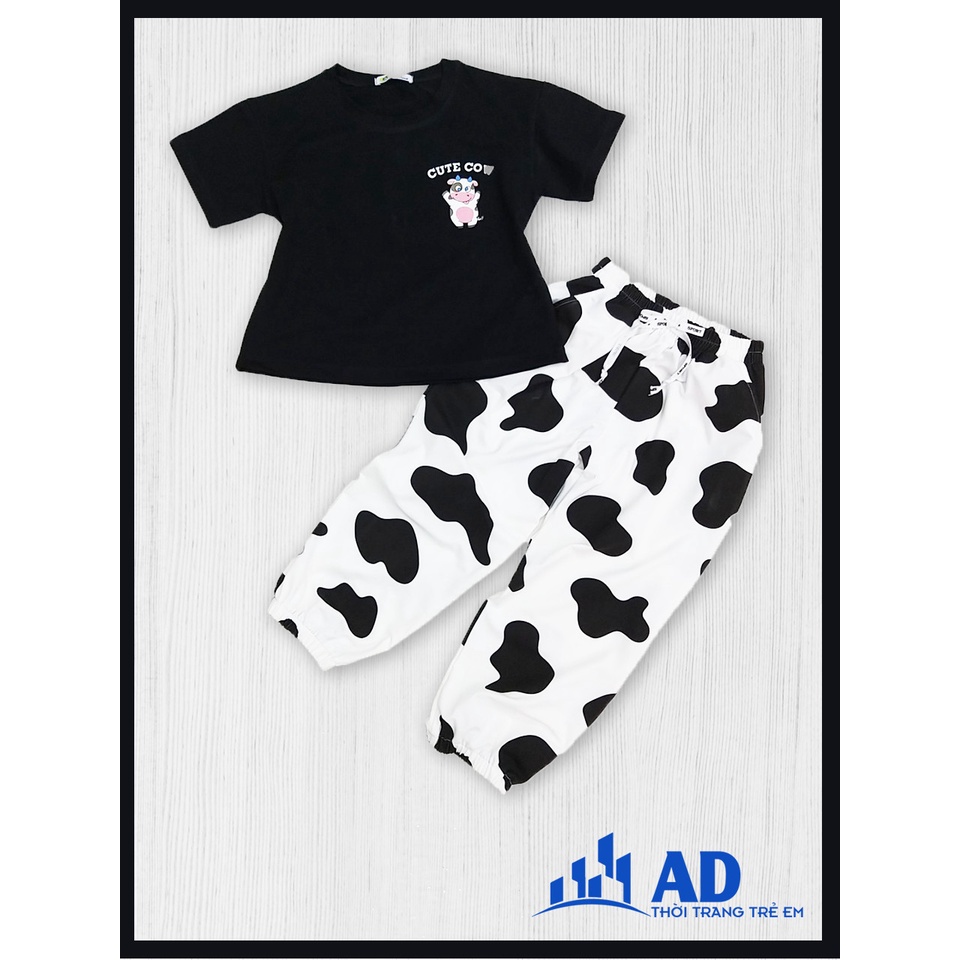 [5-48kg] Set đồ bộ thun 100%cotton dể thuơng cho bé gái!Cutecow