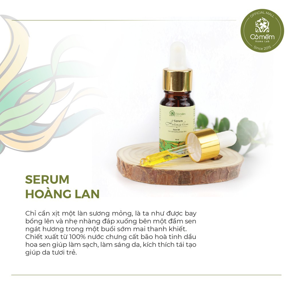 Serum Đêm Hoàng Lan Giảm Thâm Ngừa Nám Da Chăm Sóc Da An Toàn Cho Bà Bầu Cỏ Mềm