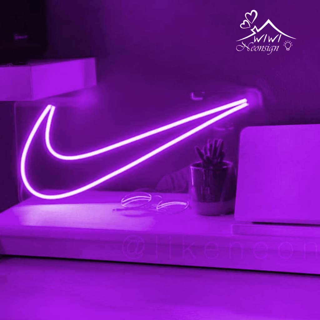 Đèn led neon nike nhiều màu giá rẻ sập sàn | size 31x14 cm | Decor trang trí phòng ngủ