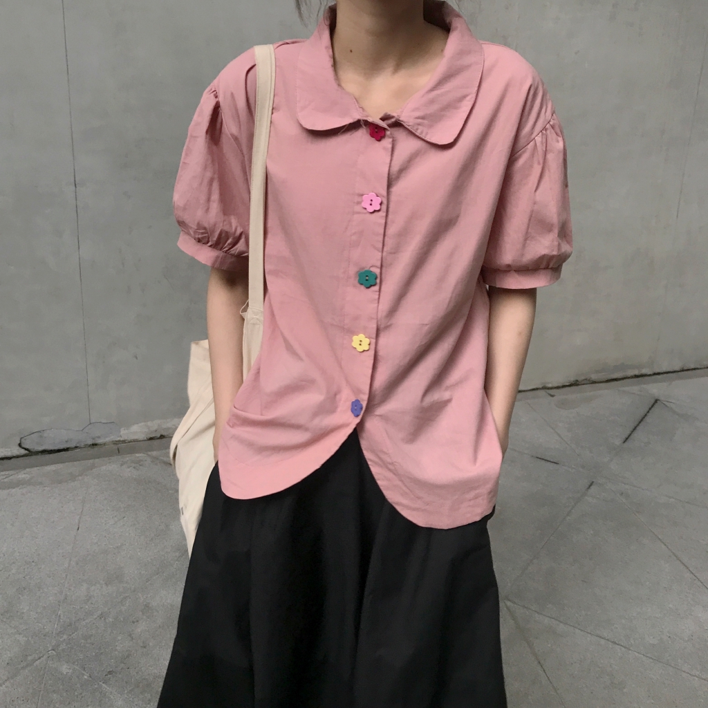 Áo Thun Tay Ngắn Màu Hồng Xinh Xắn Cho Nữ | BigBuy360 - bigbuy360.vn