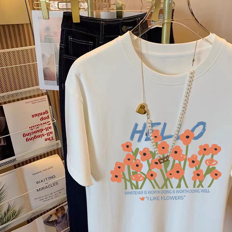 Áo Thun Tay Ngắn Dáng Rộng Thời Trang Mùa Hè Mới Cho Nữ