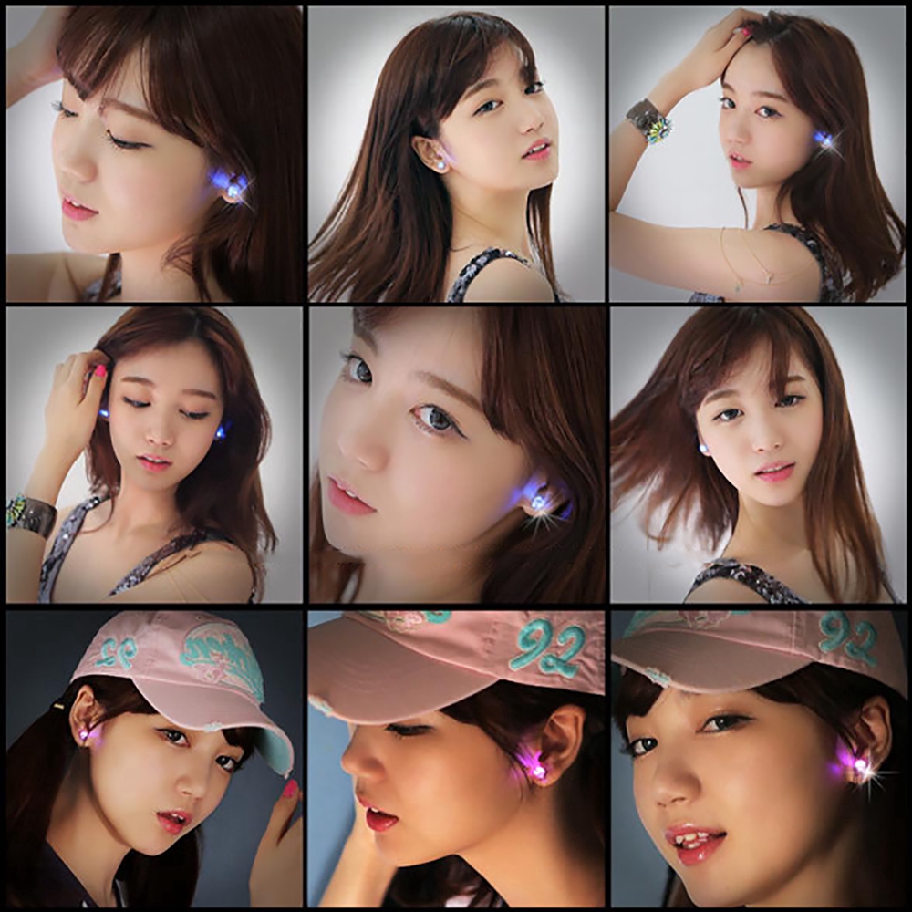 Khuyên tai đính kim có đèn LED màu phong cách dự tiệc sành điệu 1pcs nhấp nháy đổi màu được