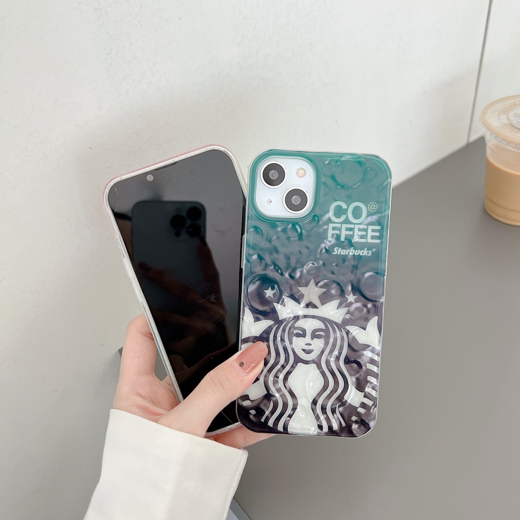 Ốp Điện Thoại Trong Suốt Họa Tiết Starbucks Dành Cho iPhone X XS XR 11 12 13 PRO MAX