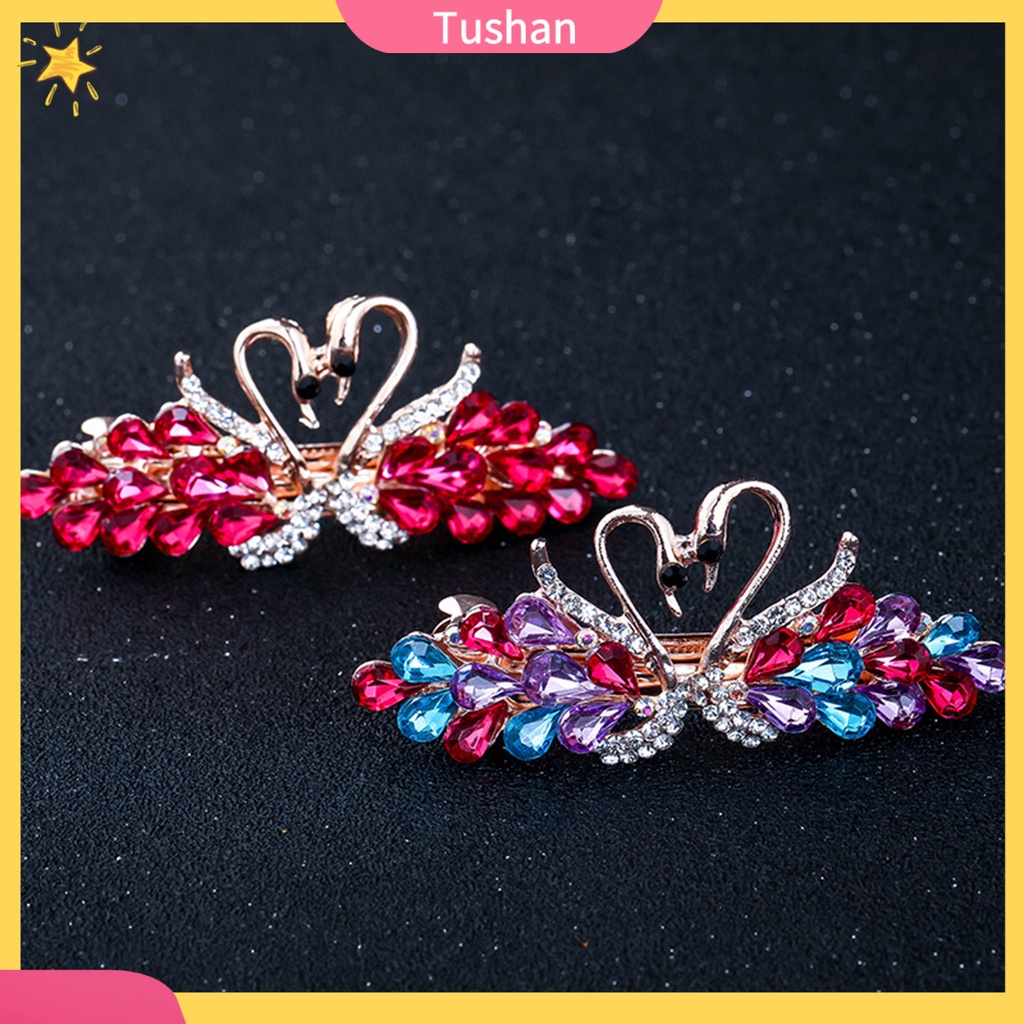 Giá Đỡ Kẹp Tóc Đuôi Ngựa Hình Thiên Nga Tinh Tế Cho Nữ