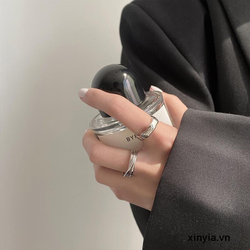 Nhẫn Hai Lớp Đơn Giản Thời Trang Cá Tính Có Thể Điều Chỉnh Dành Cho Nữ