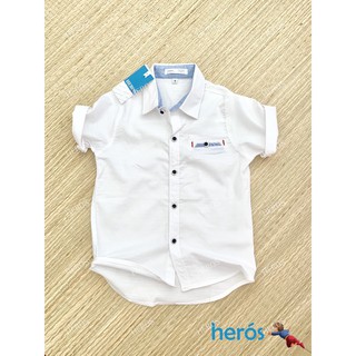 (HÀNG NHẬP KHẨU) ÁO SƠ MI TRẺ EM COTTON TAY NGẮN