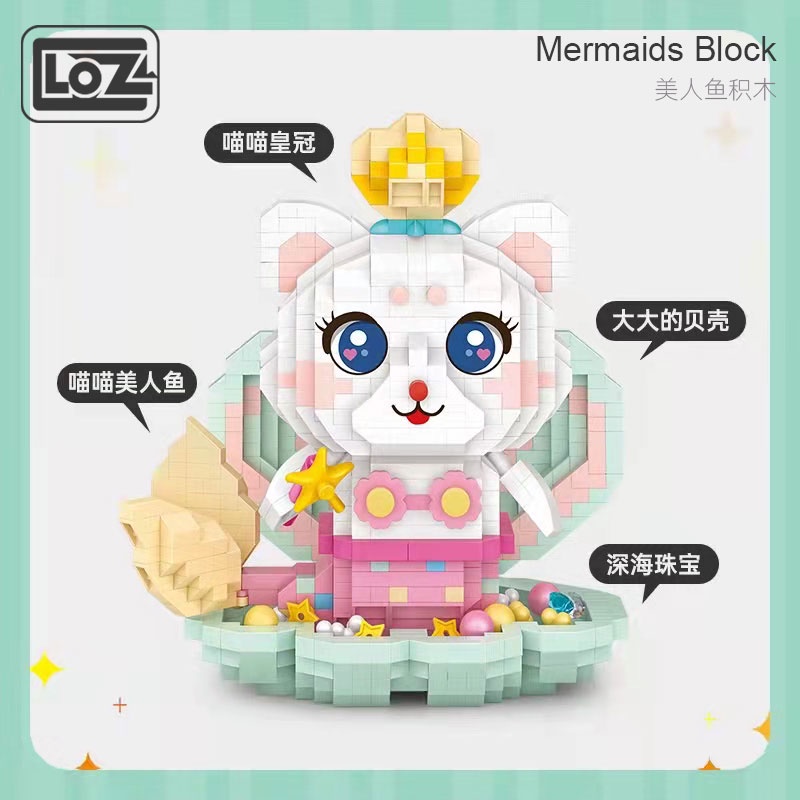 Loz Bộ Đồ Chơi Lắp Ráp Mô Hình Nàng Tiên Cá