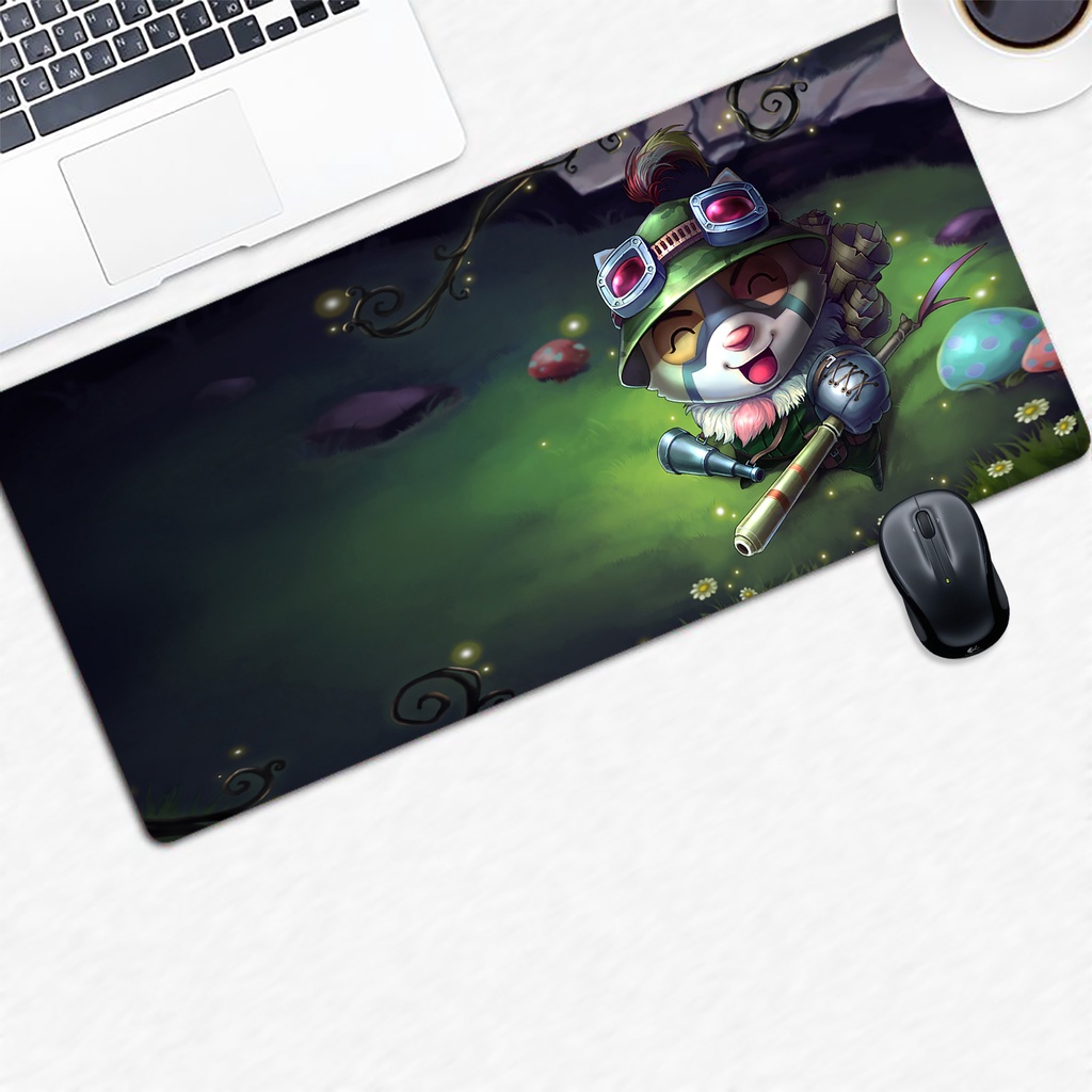 Lót chuột Teemo LOL cỡ lớn 80x30 90x40 - Bàn di chuột tướng Teemo