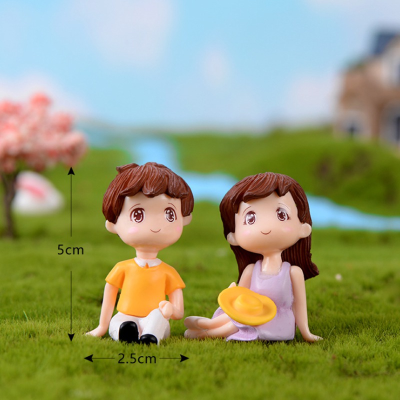 Set 2 mô hình mini trang trí khu vườn