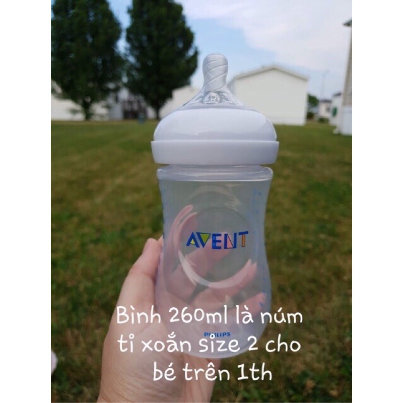 BÌNH SỮA AVENT 125ml VÀ 260ml