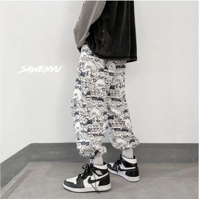 【2 colors】M-5XL Quần ống thụng Quần Jean Ống Rộng Thêu Họa Tiết Retro Âu Mỹ Dành Cho Nam | BigBuy360 - bigbuy360.vn