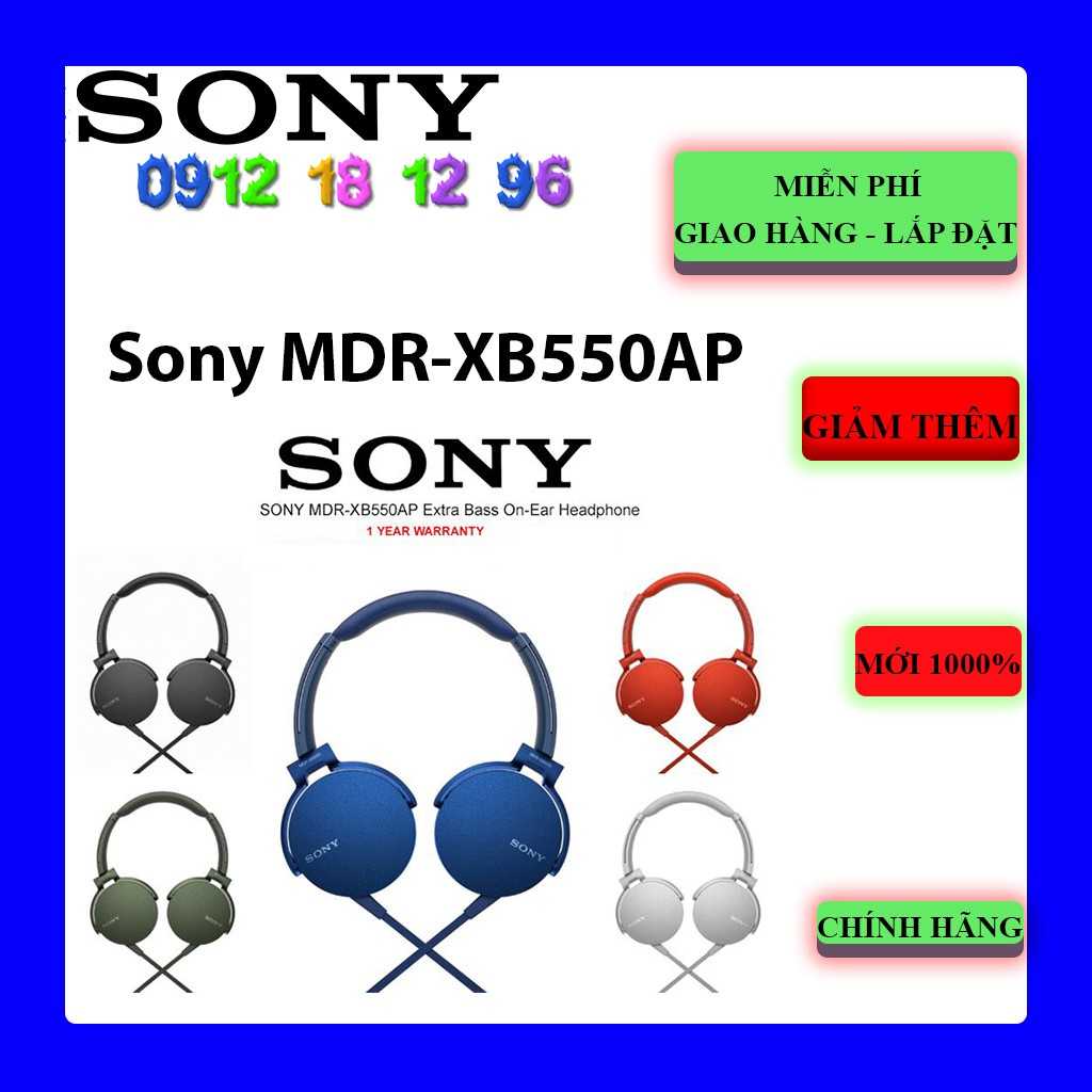 Sony MDR-XB550AP | Tai nghe chụp tai Sony Extra Bass MDR-XB550AP