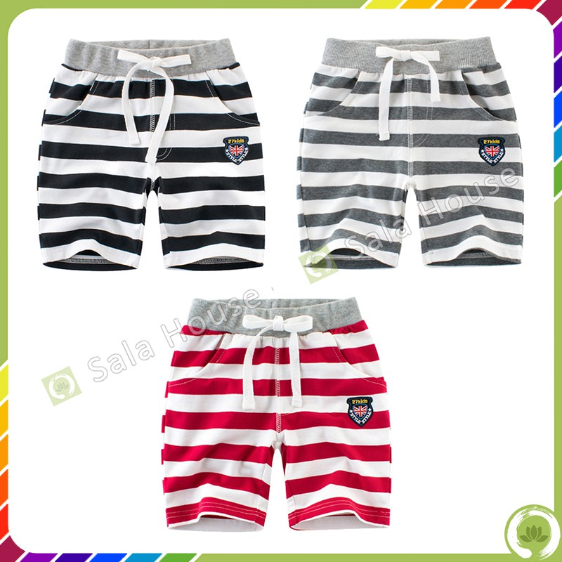 Quần short thun kẻ sọc bé trai 27KIDS