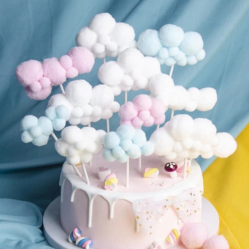 Set 24 Phụ Kiện Trang Trí Bánh Cupcake Hình Kỳ Lân Cầu Vồng Dễ Thương