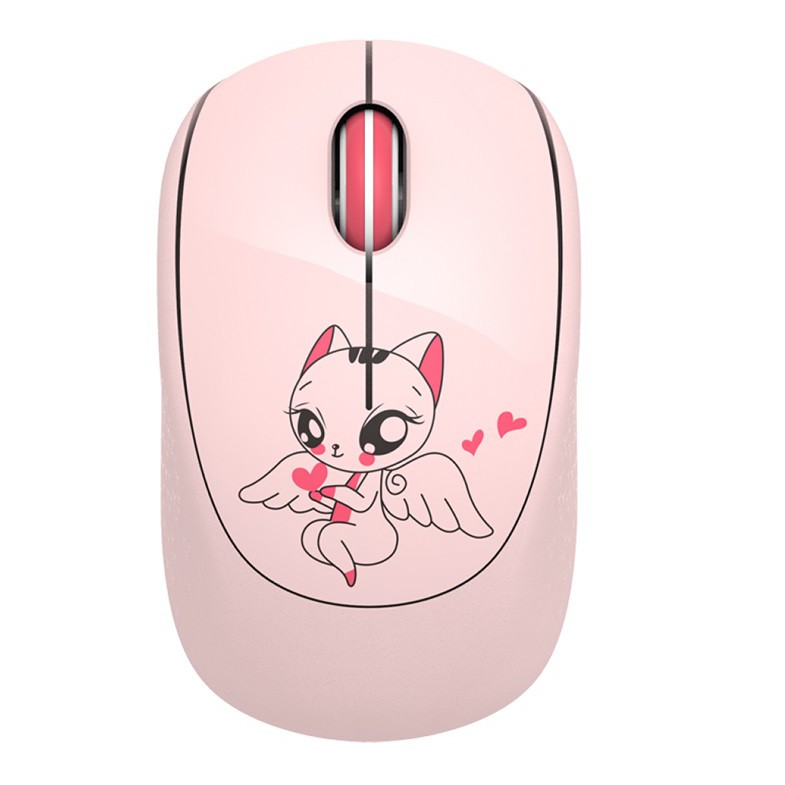 Chuột máy tính không dây Mouse Mini 1600DPI Wireless FD I361 Pink