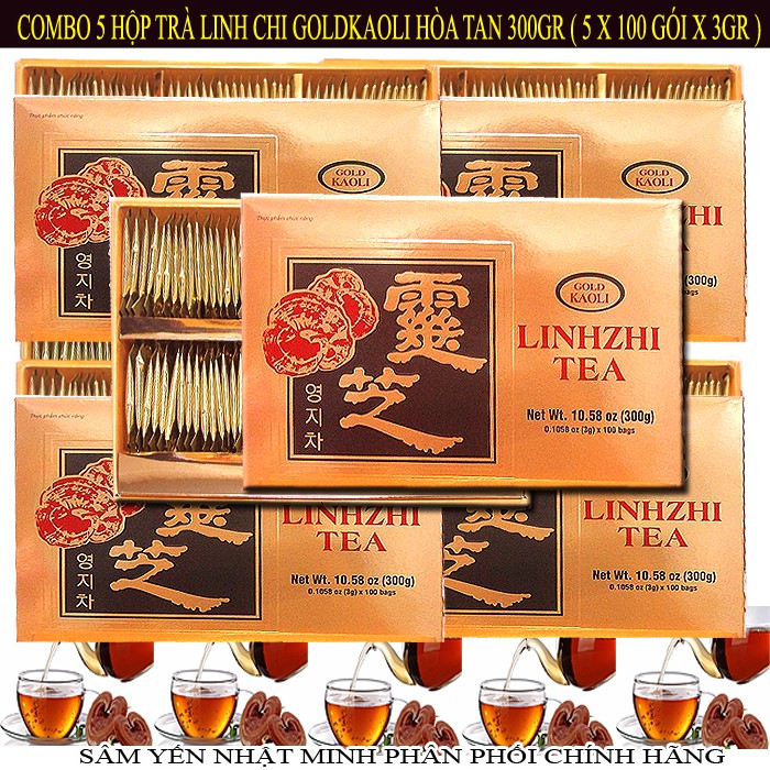 [Hàng Công Ty - Date 2023] 1 hộp Trà Linh Chi Hòa Tan hộp lớn 300gr 100 gói | BigBuy360 - bigbuy360.vn