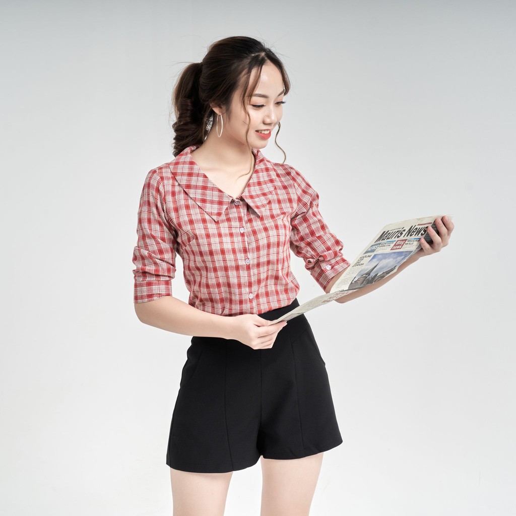 Áo Nữ Công Sở, Áo Sơ Mi Nữ Tay Dài Caro, Áo Sơ Mi Nữ Chất Thô Cotton Mềm Áo Kiểu Nữ đẹp 💖 SMK12