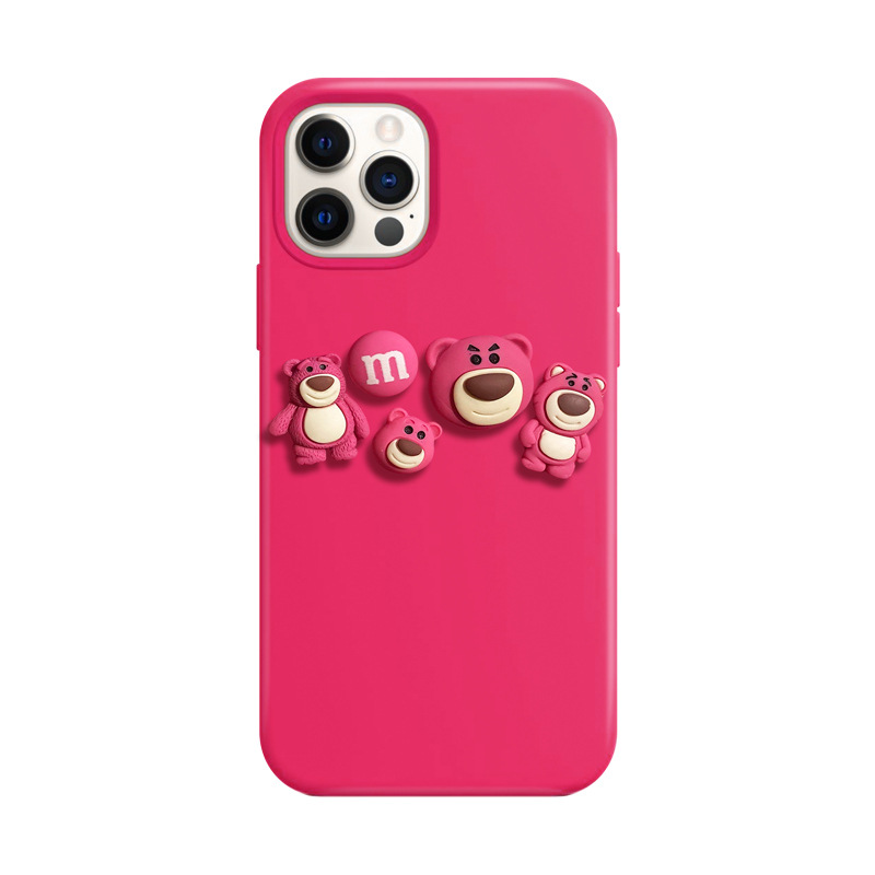 Ốp Điện Thoại Silicon Mềm Hình Gấu Dâu Tây 3d Cho Iphone 12 Pro Max 11 7 Xsmax | BigBuy360 - bigbuy360.vn
