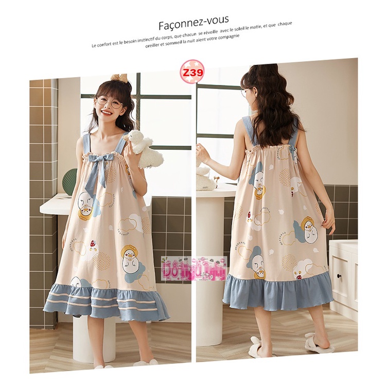 Váy Ngủ 2 dây bản to Z39