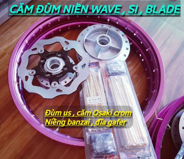 Căm đùm niềng căm chỉ xe wave sirius blade future