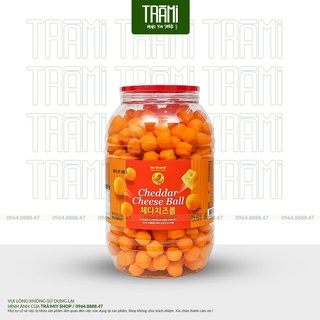 Snack viên tròn phủ phô mai cheddar cheese ball 370g,no brand hàn quốc.