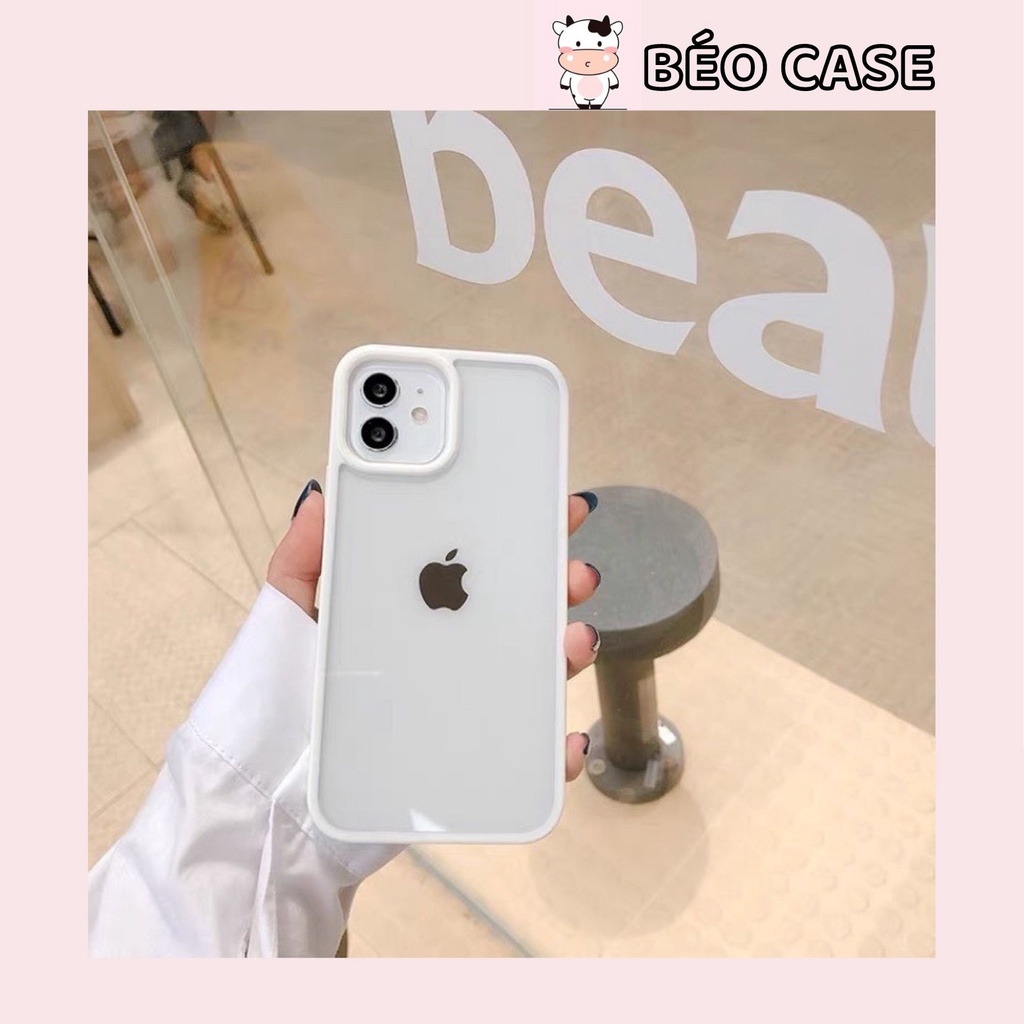 Ốp Viền Trắng Dày Dặn Có Viền Cam