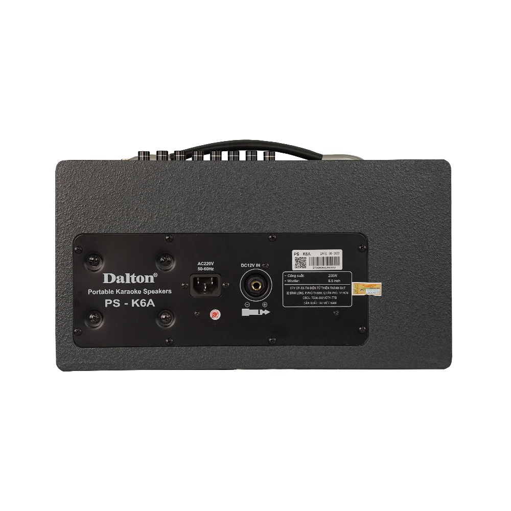 Loa karaoke di động nhỏ gọn Dalton PS-K6A công suất 200W, bass 1.5 tấc - HÀNG CHÍNH HÃNG