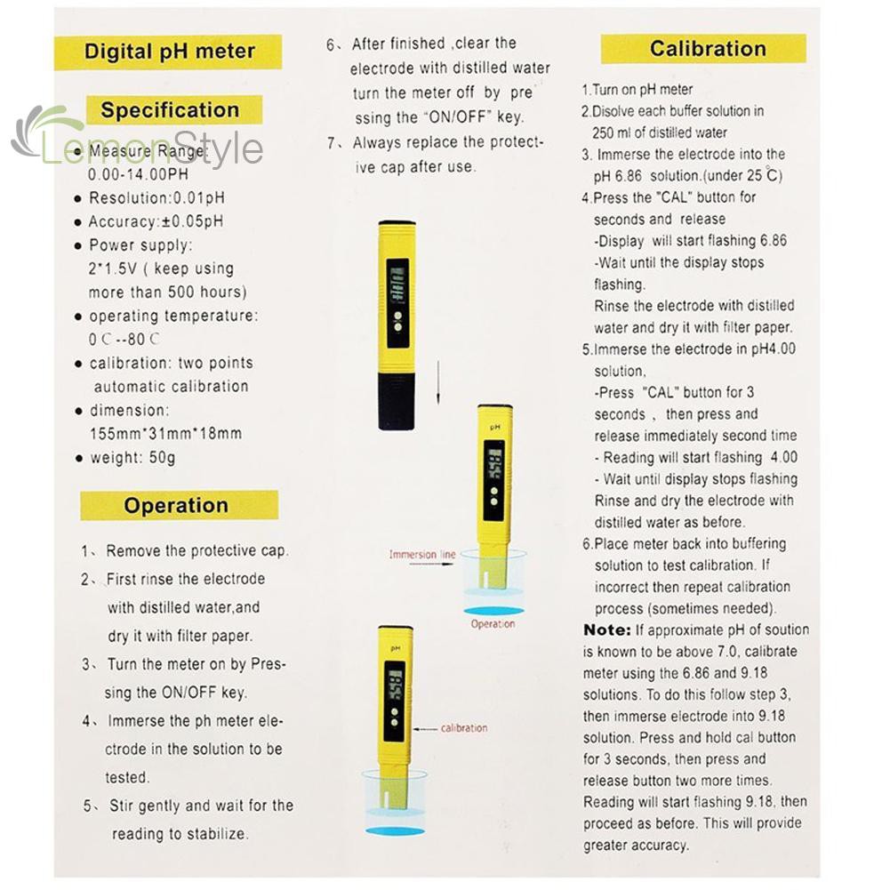 D-LT New PH Meter TDS EC LCD Water Purity PPM Filter Hydroponic Pool Tester 