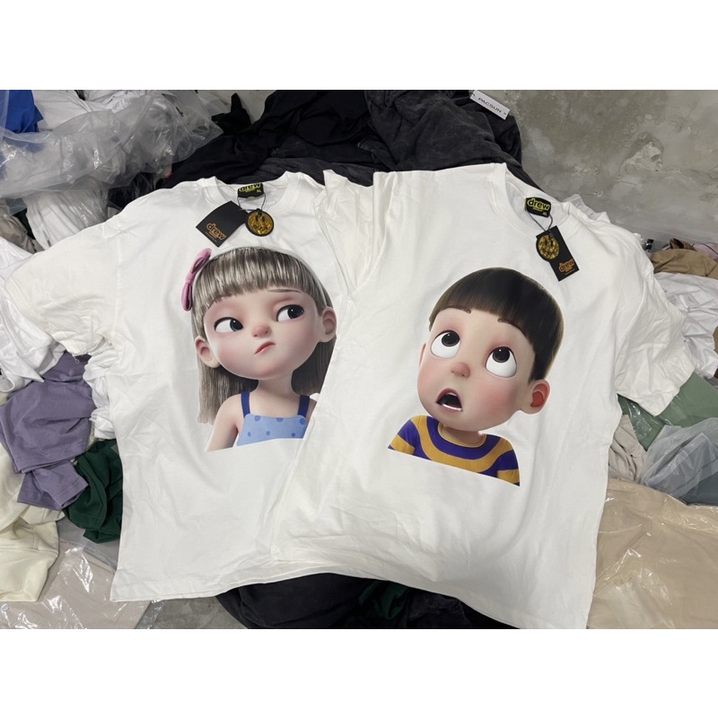 ÁO THUN TAY LỠ COTTON BOY &amp; GIRL FORM UNISEX NAM NỮ (kèm ảnh thật)