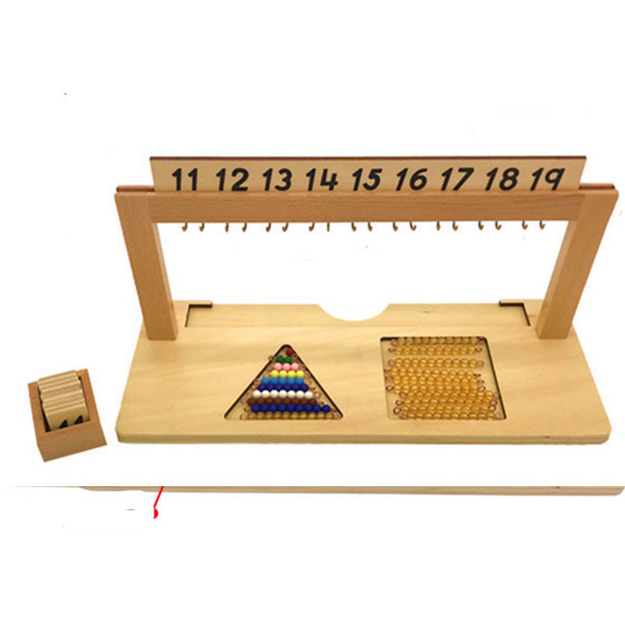 Bộ chuỗi hạt từ 11-19 Montessori. Giáo Cụ Montessori cho bé lứa tuổi 0-6. Hàng Quốc Tế Chính Hãng